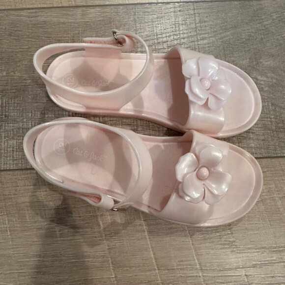 CAT & JACK GIRLS PINK SANDALS SIZE 12 - Picture 6 of 6